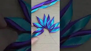 Turn Ribbon into a Beautiful Flower 🌼 Easy Craft Idea
