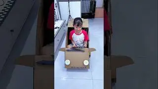 Natasha made car with paper 🥰 #shorts #ytshorts