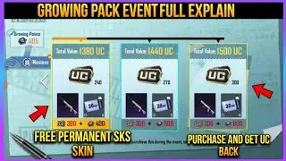 Get Frilly Sks Permanent Skin For Free | Purchase Skin and Get Uc Back | Growing Pack Event In PubgM