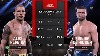 Небоскрёб (Pereira) vs Дальнобой (De Ridder) - OFC 2 - Финал - Бой 3/4 - EA SPORTS UFC 5