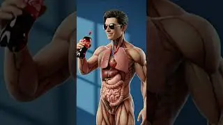 3D Anatomy: Cola&rsquo;s Journey Through Digestion (Sugar + CO2) #Shorts