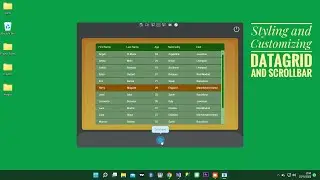 How to Styling and Customizing Scrollbar and Datagrid in DatagridView - C# WPF | Programming