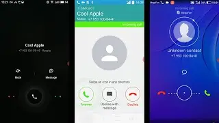 Сравнение экранов входящих звонков Meizu M6 Note, LG G3 и Huawei Y3.