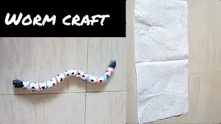How make worm using tissue paper,#worm #wormcraft #paperworm #papercraft #worms #insects
