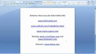 How to Send Bulk Email Advanced training video WMV version