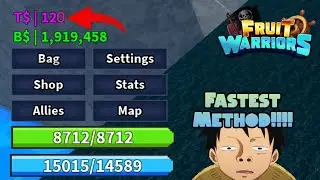 Fastest Way To Earn TOKENS In Fruit Warriors!!!