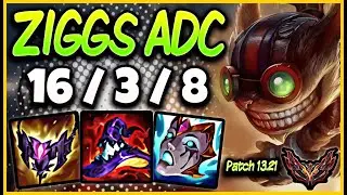 EPIC GAME Ziggs vs Kaisa ADC [ Patch 13.21]  - Lol KR Grandmaster