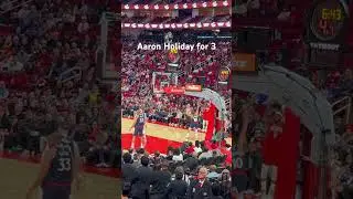 Aaron Holiday for 3 #nba #basketball #houston #houstonrockets #aaronholiday #3pointer
