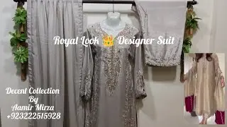 Royal Look 👑 Designer Suit, Decent Collection by Aamir Mirza 🙋+923222515928📱👈👈👈
