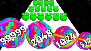 Flaxy Runner vs Push Harder - ASMR Gameplay (Freepya, Math Games) All Max Level
