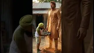 Prabhas Wooden Statue 😍 #shorts #prabhas #woodworking #statue #viral #Baahubali
