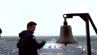 Tom Brady rings the Gillette Lighthouse Bell