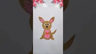Easy Kangaroo Craft for Kids | DIY Animal Fun #shorts #shortsfeed #youtubeshorts #kangroo