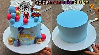Spiderman Cake Design | Sky Blue Cake Design |Spiderman Cake Decorating | Spiderman Birthday Cake 