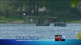 Woman goes under water in Kimball Lake