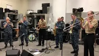 Navy Band Northwest Funk Band rehearsal