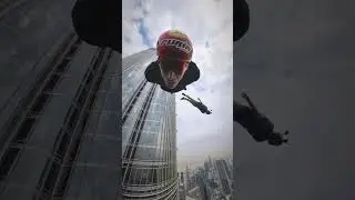 My First Building BASE Jump 🤩 #BurjKhalifa
