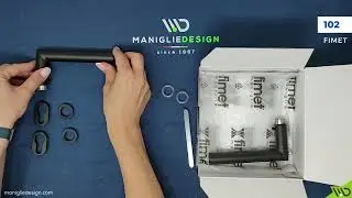 Maniglia per porta 102 con rosetta minimale Fimet Unboxing - Manigliedesign.com