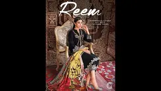 Charizma Reem Embroidered Leather Peach Suits Volume 2  (winter collection)