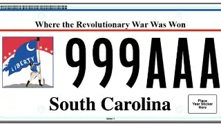 Here's a look at South Carolina&rsquo;s new license standard plate