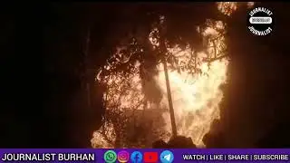 Massive Fire breaks out In North Kashmir's Surigam Lolab village of Kupwara district.