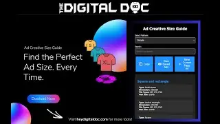 Ad Creative Size Guid  - Chrome App by The Digital Doc