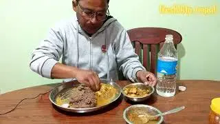 पीडालु सिमीको तरकारी/ भाङको अचार/ कोदोको ढेडो❤️❤️👌👌👌eating show