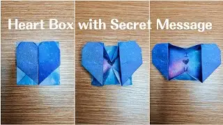 EASY Origami Heart Box with Secret Message | DIY Envelope with message #origami