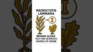 Macrocystis & Laminaria 🌊 | Brown Algae as Source of Iodine | #Biology #Algae #NEET #Science #Shorts