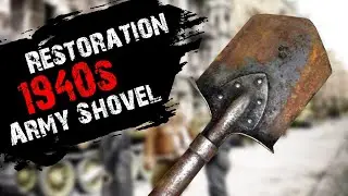 Old Soviet army shovel full Restoration