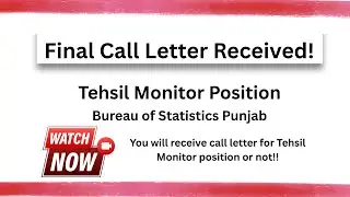 Tehsil Monitor Selection call received 2025 | Final call | #tehsilmonitor #selection #finalcall