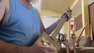 Open mic practice- song #1 - 3 string &ldquo;Beach&rdquo; guitar
