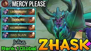 Offlane Monster Zhask MVP Plays! - Top 1 Global Zhask by Julius. - MLBB