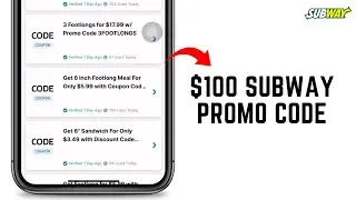$100 Subway Promo Code 2024 (NEW DEALS)