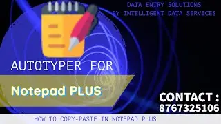 How to copy paste in Notepad Plus (.wrt) | Automatic typing Notepad Plus || Data Entry #Notepadplus