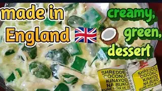 Салат Буко Пандан в Англии 🥥💚❤️ | Филиппинский десерт, приготовленный с детьми