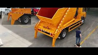 FAW 4x2 Skip Loader Garbage Truck Dumping Operation | Heavy-Duty Waste Bin Tipper