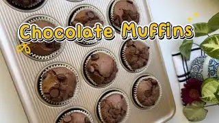 Chocolatey and Moist Chocolate Muffin 🍫🤎🧁#BakingAtHome #ChocolateMuffins #Viral #FoodYouTube #Recipe