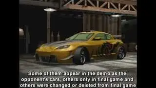 NFS Most Wanted PS2 Demo - Hidden preset cars Part  1/2