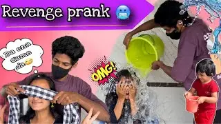 Revenge prank with sister 😂| சானு and Sha plan 🤫| Unexpected twist😳 #saanvikashree #prank
