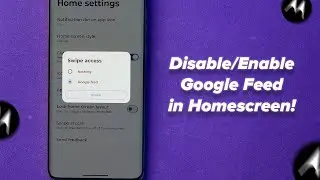 Как отключить функцию свайпа влево для просмотра ленты новостей Google на мобильном телефоне Moto...