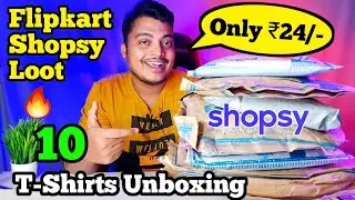 Shopsy T-Shirts Offer || 10 T-Shirts Unboxing || T-Shirt Haul 🔥