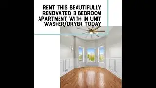 Rent this beautifully renovated 3 bedroom apartment with in unit washer/dryer today