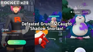 I Defeated Team GO Rocket Grunt and Caught a Shadow Snorlax in Pokemon GO! (Pok&eacute;mon GO Gameplay)
