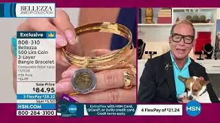 Bellezza 500 Lira Coin Bronze 3Layer Bangle Bracelet