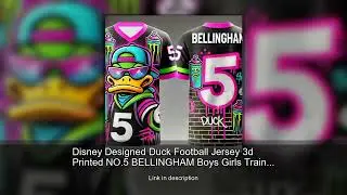 Disney Designed Duck Football Jersey 3d Printed NO.5 BELLINGHAM Boys Girls Training Women's Spo