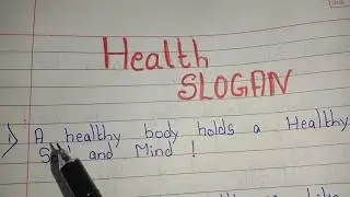 Health Slogans  || Slogan on Health in english