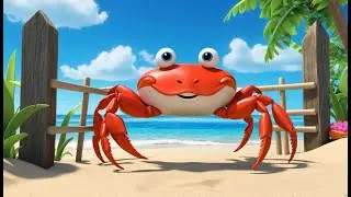 Crab Guards the Beach Gate | Fun and Colorful Kids Nursery Rhyme Animation