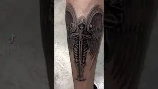 Guardian angel tattoo done by Jon Koon at Artistic studio hair and tattoo Singapore