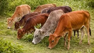 The new village cows have just come out and escaped from their cages - Cow, Cow Videos, Cow Sounds